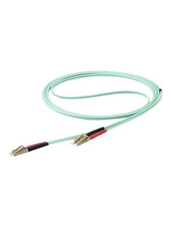 StarTech.com 10m OM4 LC to LC Multimode Duplex Fiber Optic Patch Cable - patch cable - 10 m - aqua - Sininen - 10m