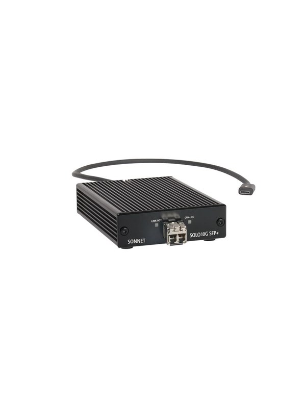Sonnettech Solo10G SFP+ 10 Gigabit Ethernet Thunderbolt Adapter with Short-range SFP+ Transceiver