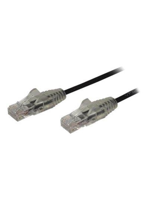 StarTech.com 0.5m CAT6 Cable - Musta Slim CAT6 Patch Cord - Snagless - LSZH - patch cable - 50 cm - Musta - Musta - 0.5m