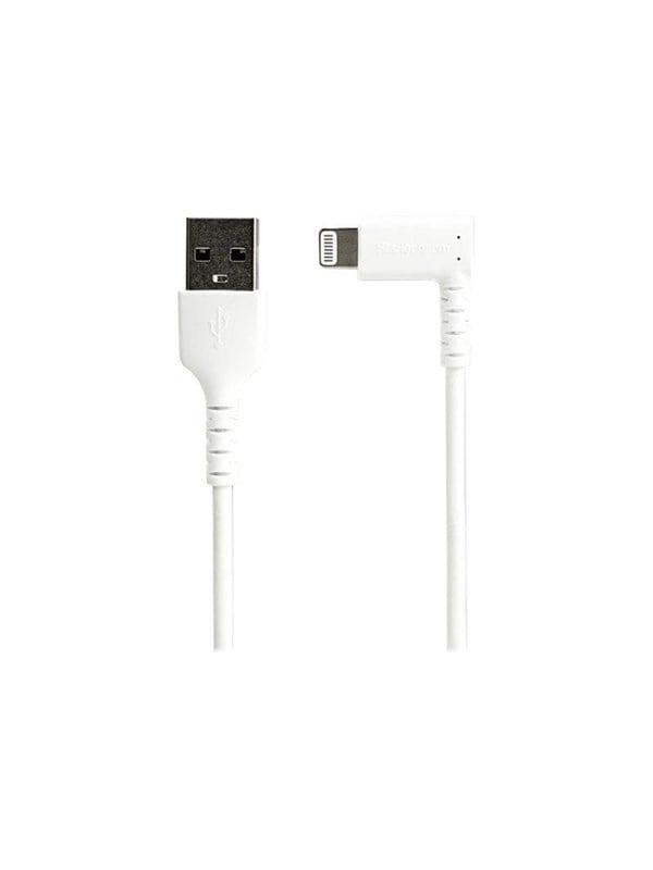 StarTech.com 1m/3.3ft Angled Lightning to USB-kaapeli - MFI Certified - Valkoinen - Lightning cable - Lightning / USB - 1 m