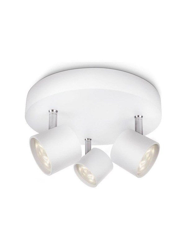 3-osainen LED-kattovalaisin Star valkoinen pyöreä