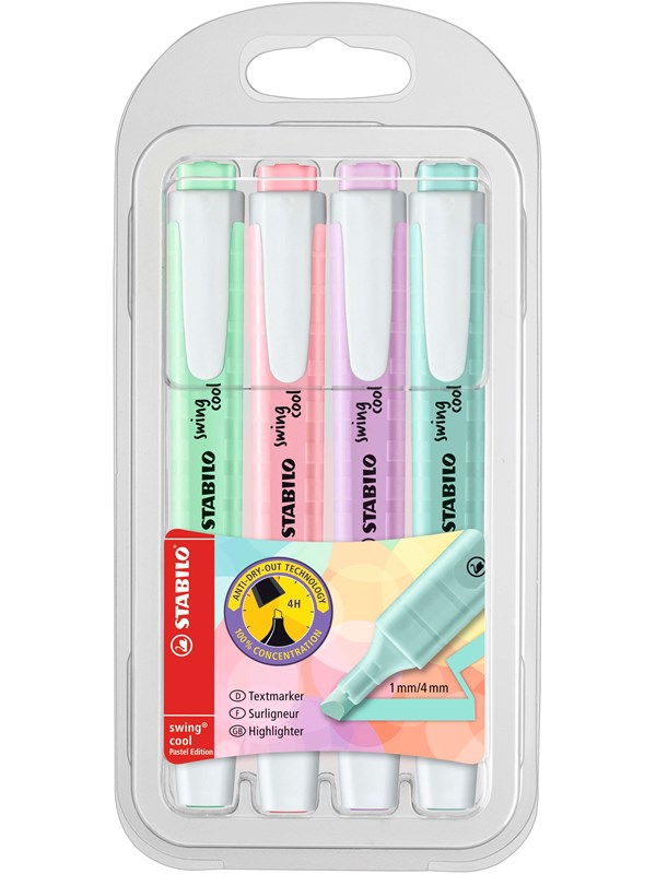STABILO Keinu COOL PASTEL 4 ass. Pastel colours highlighter with water-based ink