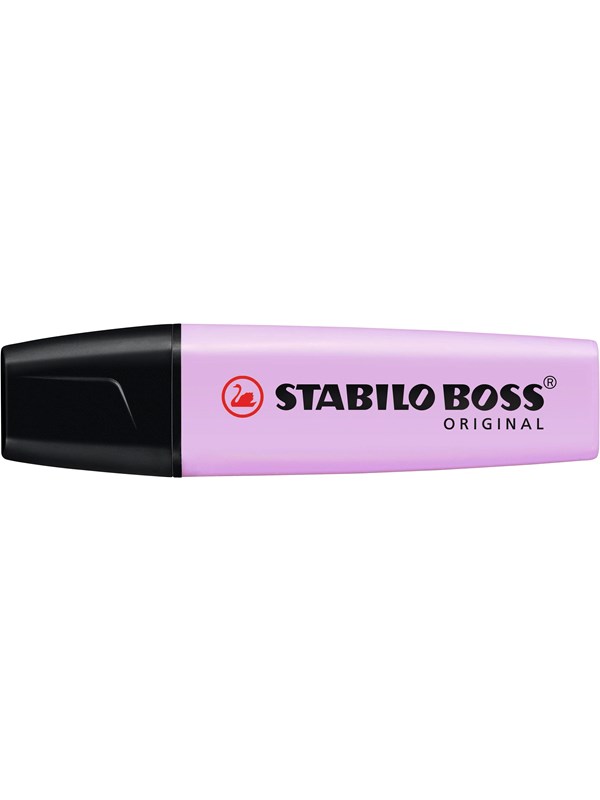 STABILO BOSS Original ylivärjäyskynä laventelinvärinen korostuskynä vesipohjaisella musteella, joka on täytettävä uudelleen - 10 kpl