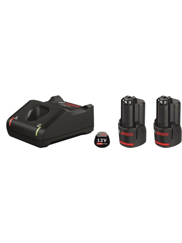 Bosch Professional Sininen bosch 12v battery pack 2x2.0ah w/charger
