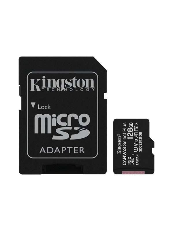 Kingston Canvas Select Plus microSD/SD - 100MB/s - 128GB