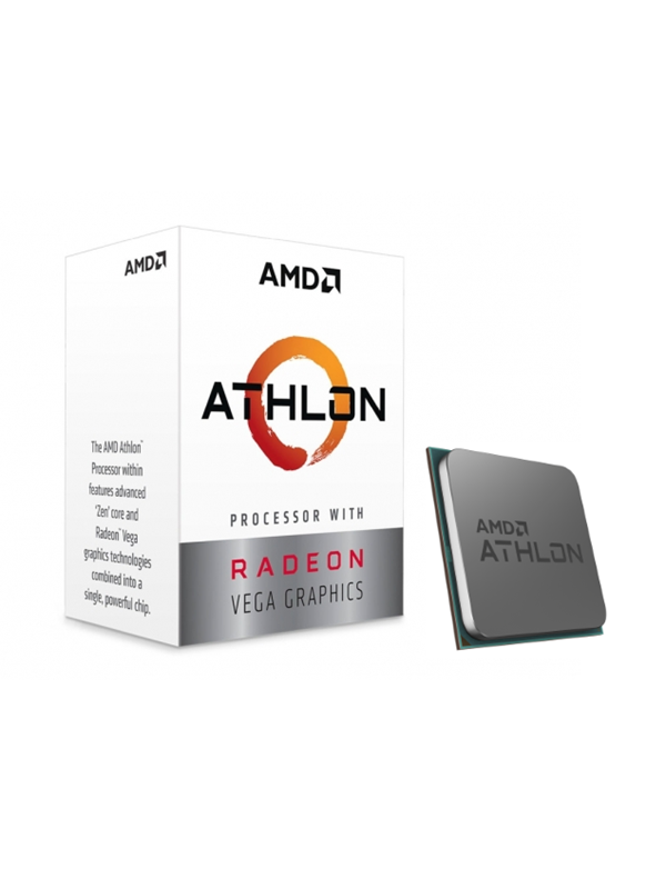 AMD Athlon 3000G CPU - 2 ydintä - 3.5 GHz - AMD AM4 - AMD Boxed (jäähdyttimen kanssa)