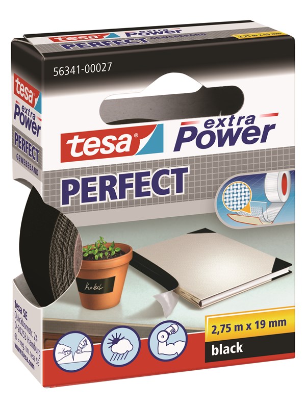 tesa extra Power Perfect kangasteippi musta