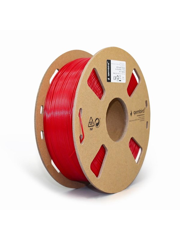Gembird PETG (PET, PETT) filament - Punainen - 1.75mm ø - 1 kg