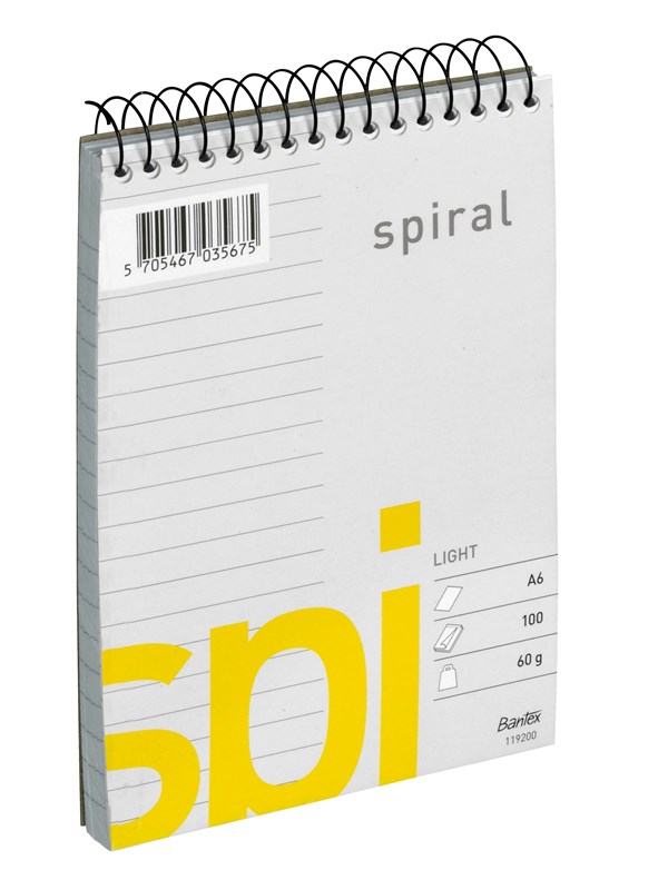 Bantex Light Spi Spiral Pad A6 Ruled