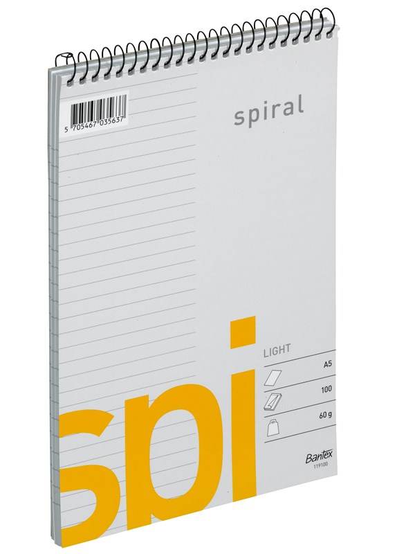 Bantex Light Spi Spiral Pad A5 Ruled