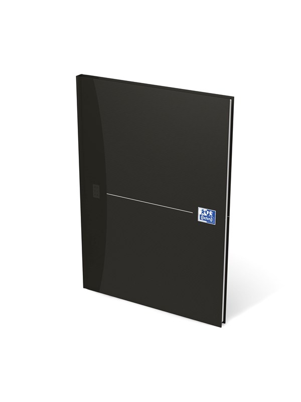 Oxford Office Essentials A4 Kovakantinen Casebound Notebook Ruled 192 Pages Musta