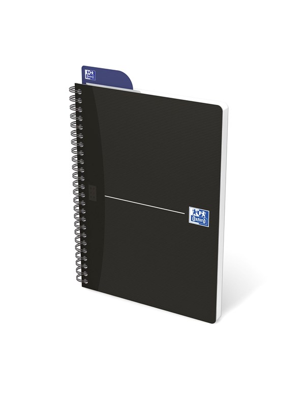 Oxford Office Essentials A5 Soft Card Twin-wire Notebook Ruled 180 Pages Musta SCRIBZEE® Compatible