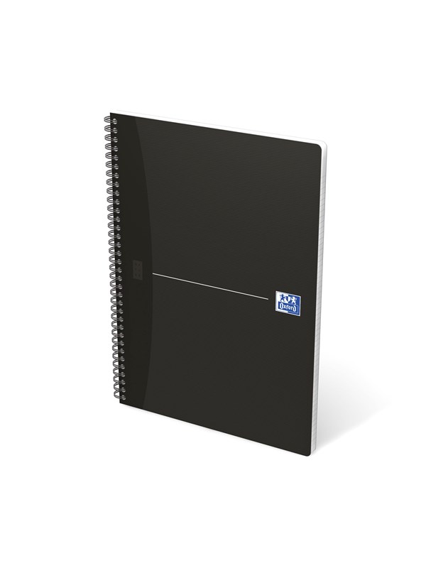 Oxford Office Essentials A4 Soft Card Twin-wire Notebook Ruled 180 Pages Musta SCRIBZEE® Compatible
