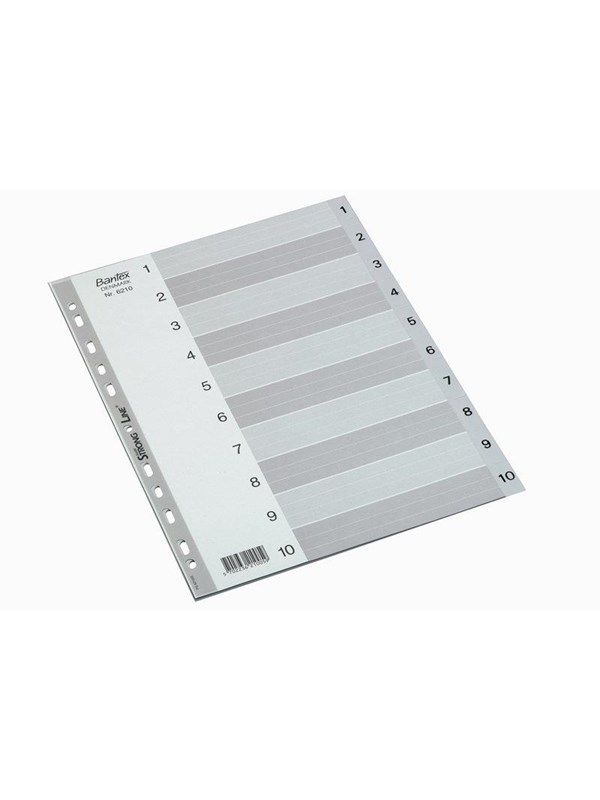 Bantex Strong Line-Index Harmaa A4 1-10 Harmaa