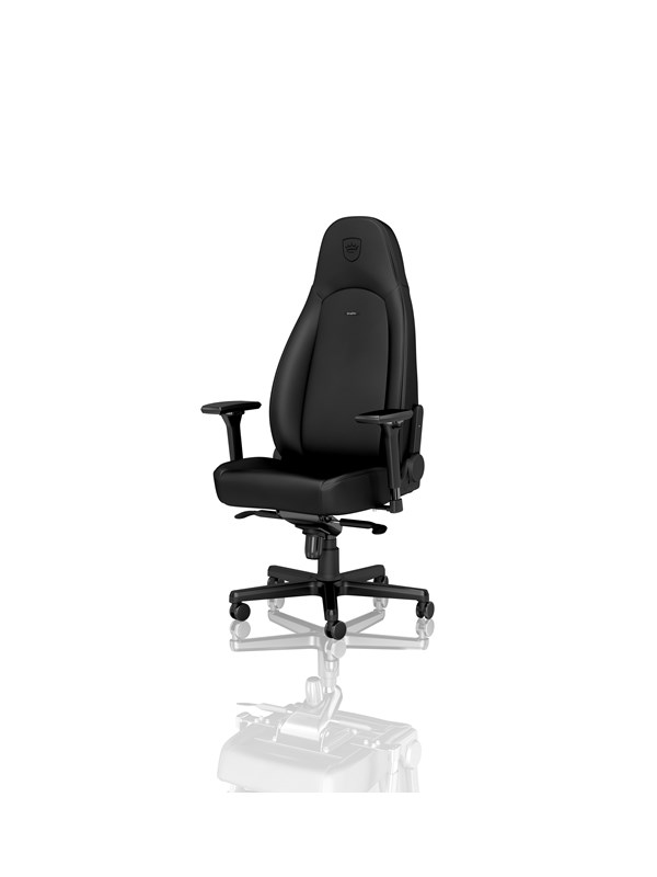 noblechairs ICON Musta - Musta Edition Pelituoli - Musta - PU Nahka - Jopa 150 kg
