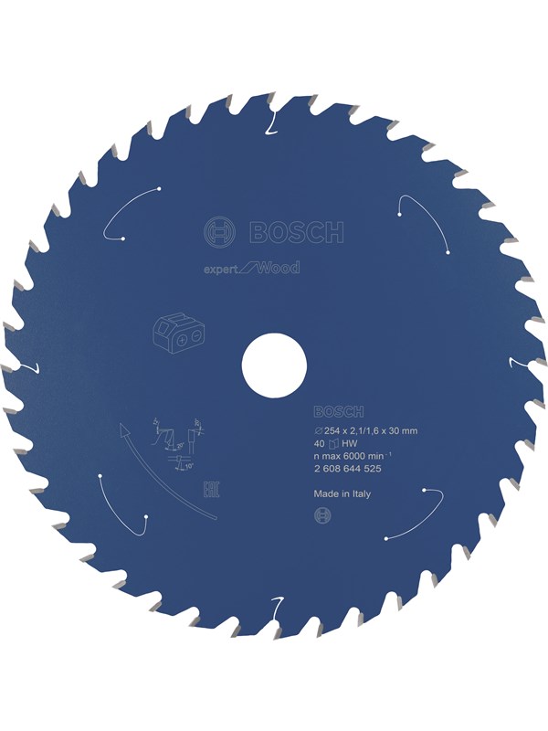 Bosch Expert for Wood -pyörösahanterä johdottomiin sahoihin 254 x 2,1 / 1,6 x 30 T40
