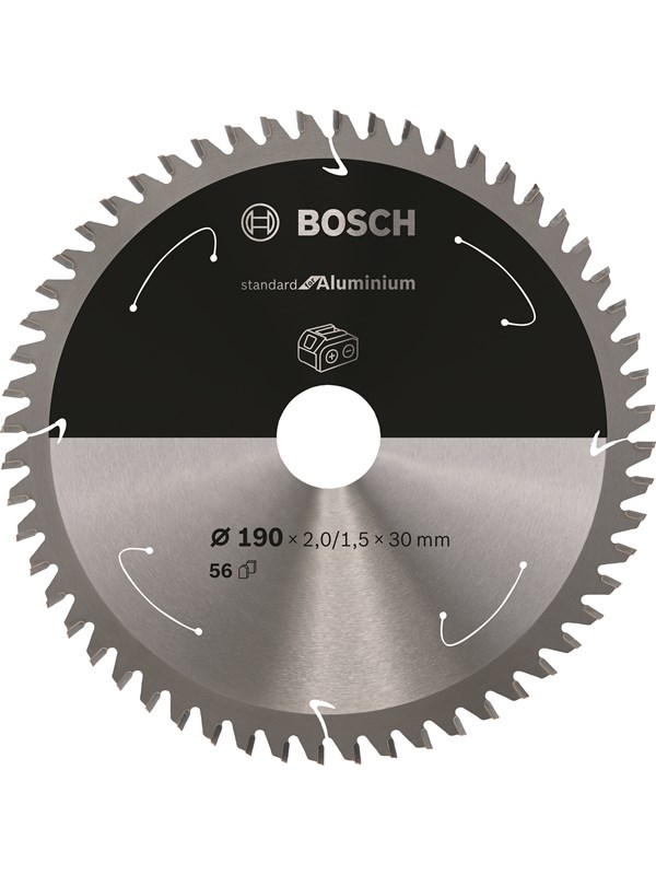 Bosch Standard for Aluminium -pyörösahanterä johdottomiin sahoihin 190 x 2 / 1,5 x 30 T56