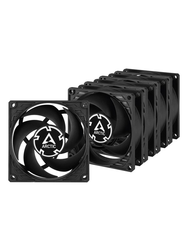 Arctic P8 PWM PST (5 pcs Value Pack) - Kotelotuuletin - 80mm - musta - 23 dBA