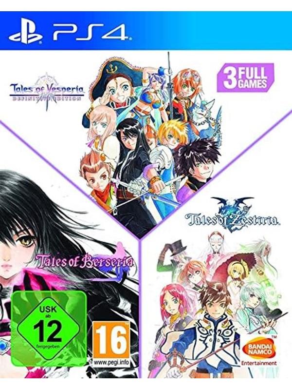 Tales Of Compilation: Vesperia + Berseria + Zestiria - Sony PlayStation 4 - RPG