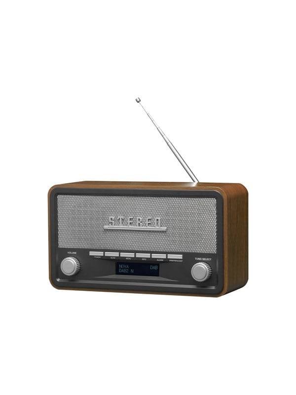 DENVER DAB-18 - Kelloradio - Bluetooth - DAB/DAB+/FM - Stereo - Ruskea