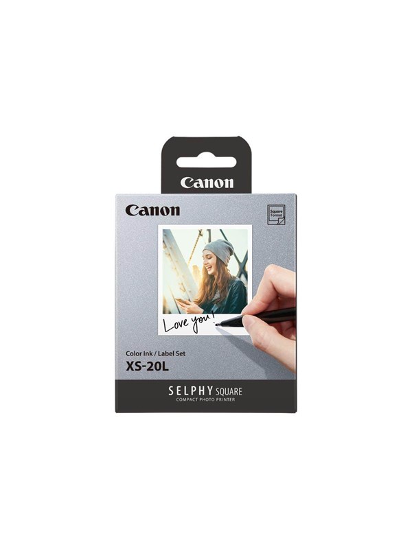 Canon XS-20L, Mustesuihku, 20 arkkia, 100 vuosi/vuosia, SELPHY SQUARE QX10, Laatikko