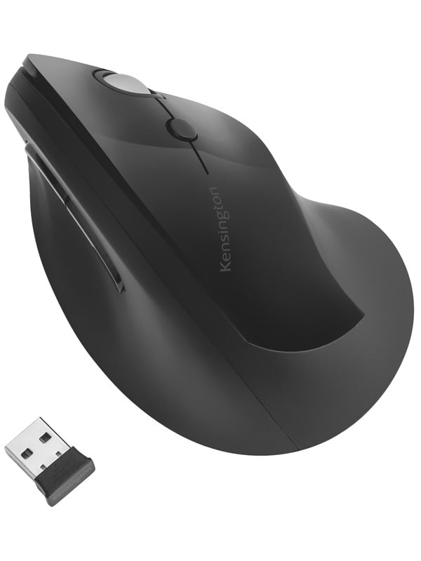 Kensington Pro Fit® Ergo pystyhiiri langaton - Hiiri - 6 painiketta - Musta
