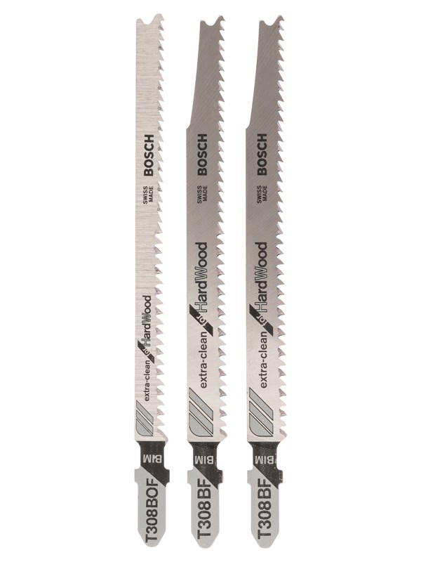 Bosch 3-os. pistosahanteräsarja, T-kiinnitys T 308 BF (2x); T 308 BOF