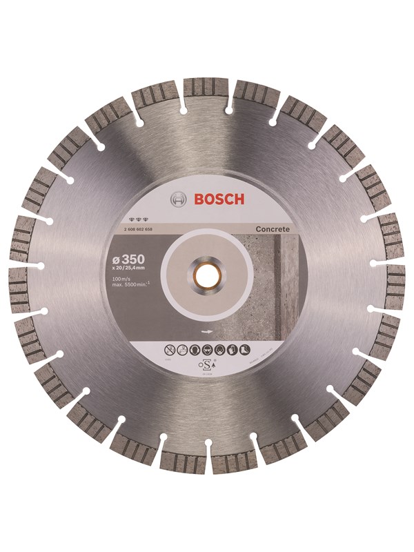 Bosch Timanttikatkaisulaikka Best for Concrete 350 x 20,00+25,40 x 3,2 x 15 mm