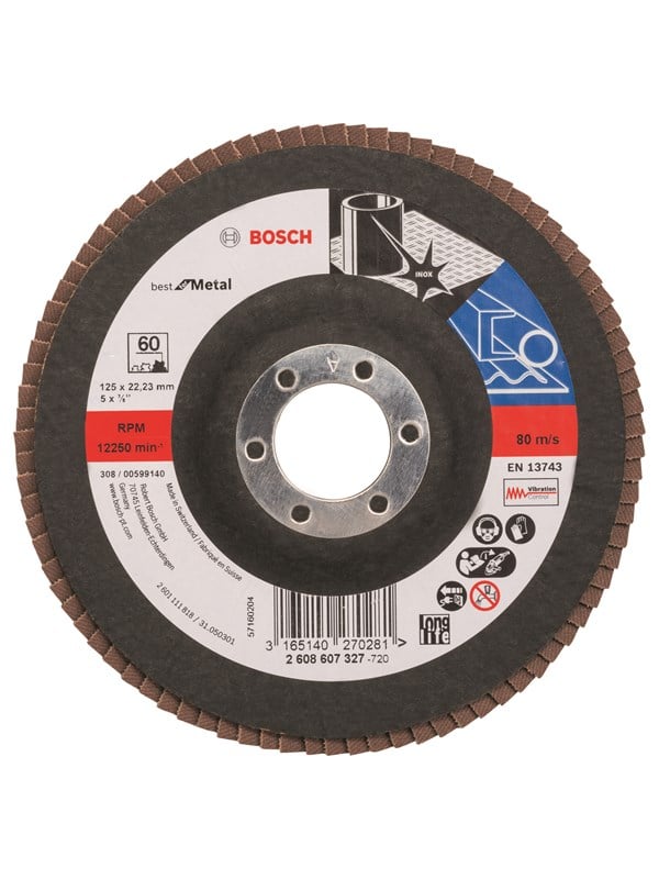 Bosch Tasoliuskalaikka X571, Best for Metal Ø= 125 mm; K= 60, suora