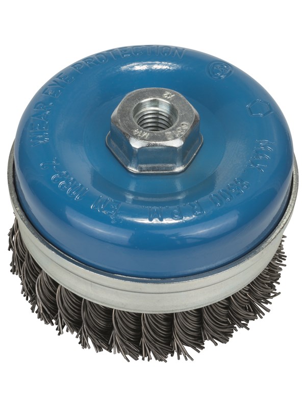 Bosch Kuppiharja, kierretty teräslanka, 75, M10 75 mm, 0,5 mm, M10