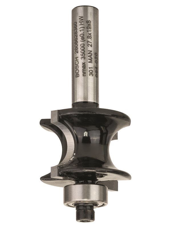 Bosch Puolipyöristysjyrsin, 8 mm, R1 6 mm, L 19 mm, G 63 mm 8 mm, R1 6 mm, L 19 mm, G 63 mm