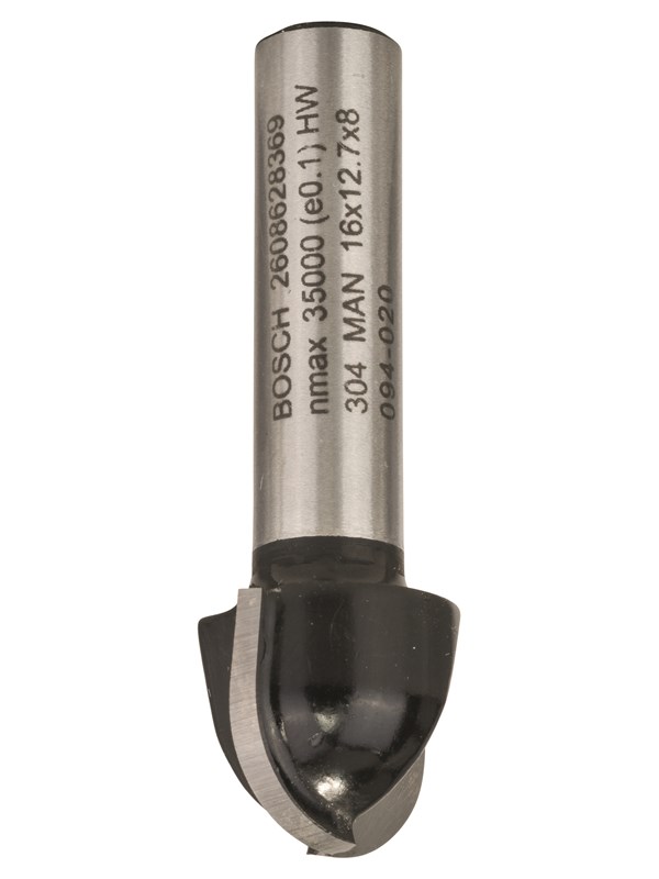 Bosch Kourujyrsinterä, 8 mm, R1 8 mm, D 16 mm, L 12,4 mm, G 45 mm 8 mm, R1 8 mm, D 16 mm, L 12,4 mm, G 45 mm