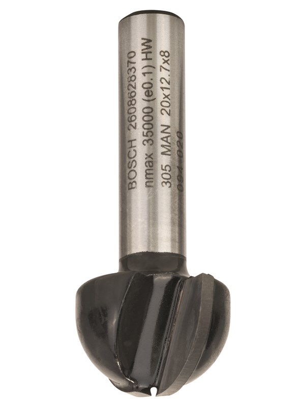 Bosch Kourujyrsinterä, 8 mm, R1 10 mm, D 20 mm, L 12,4 mm, G 46 mm 8 mm, R1 10 mm, D 20 mm, L 12,4 mm, G 46 mm