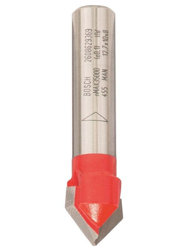 Bosch Expert for Wood -V-urajyrsin, 8 mm, D 12,7 mm, L 10 mm, G 44,5 mm, 90° 8 mm, D 12,7 mm, L 10 mm, G 44,5 mm, 90°