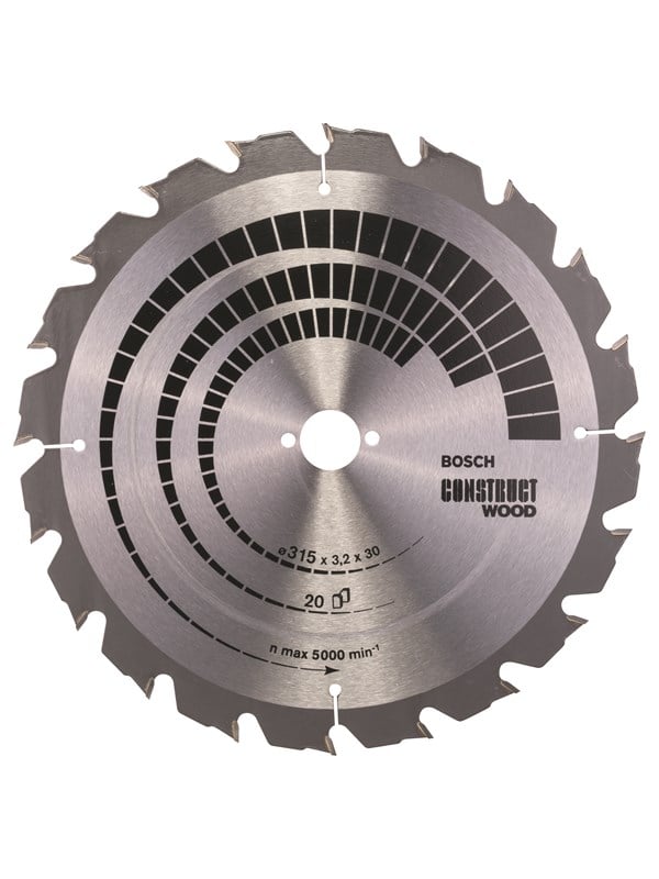 Bosch Pyörösahanterä Construct Wood 315 x 30 x 3,2 mm; 20