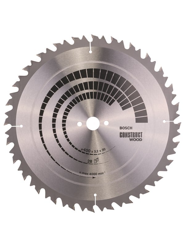 Bosch Pyörösahanterä Construct Wood 400 x 30 x 3,2 mm; 28