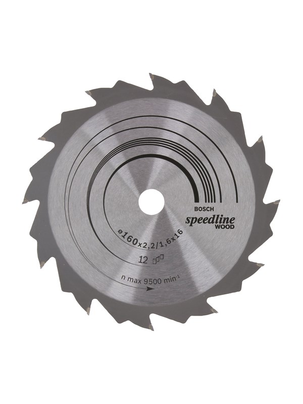 Bosch Pyörösahanterä Speedline Wood 160 x 16 x 2,2 mm, 12