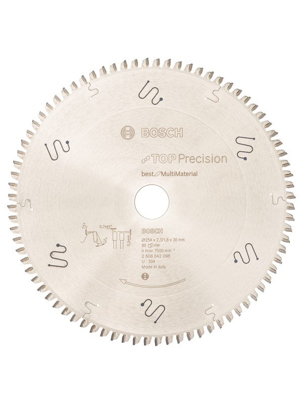 Bosch Pyörösahanterä Top Precision Best for Multi Material 254 x 30 x 2,3 mm, 80
