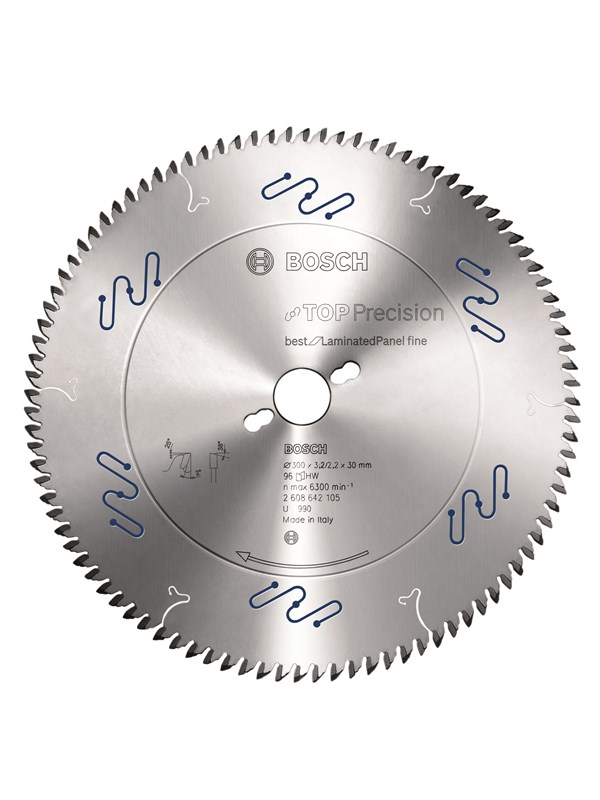Bosch Pyörösahanterä Top Precision Best for Laminated Panel Fine 350 x 30 x 3,5 mm, 108
