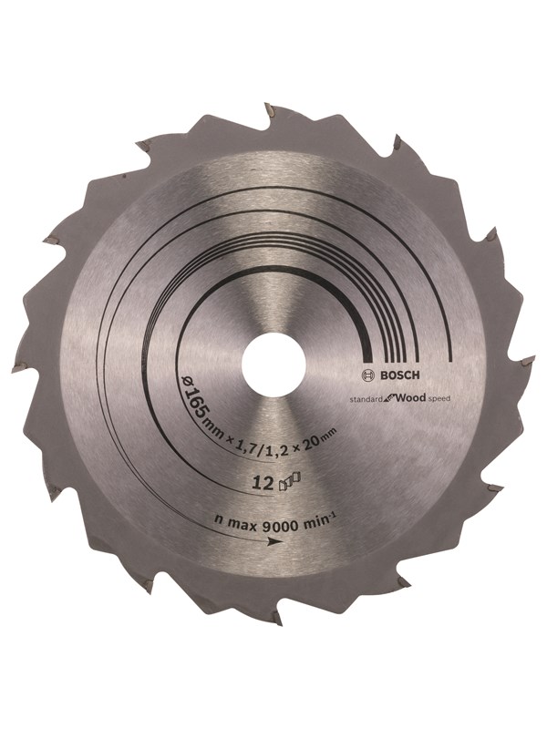 Bosch Pyörösahanterä Speedline Wood 165 x 20/16 x 1,7 mm, 12