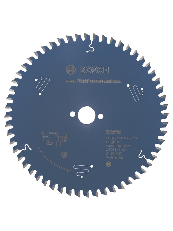 Bosch Pyörösahanterä Expert for High Pressure Laminate 190 x 20 x 2,6 mm, 56