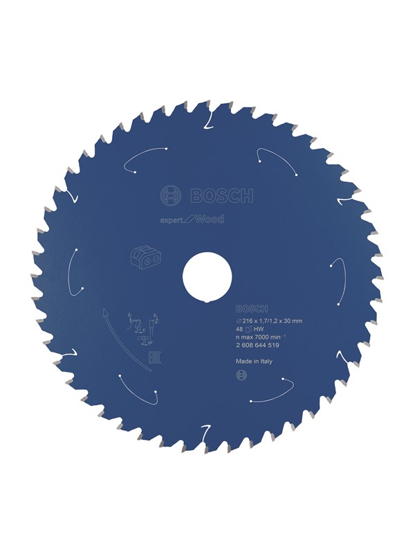 Bosch Expert for Wood -pyörösahanterä johdottomiin sahoihin 216 x 1,7 / 1,2 x 30 T48