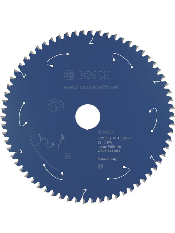 Bosch Expert for Laminated Panel -pyörösahanterä johdottomiin sahoihin 210 x 2,1 / 1,4 x 30 T66