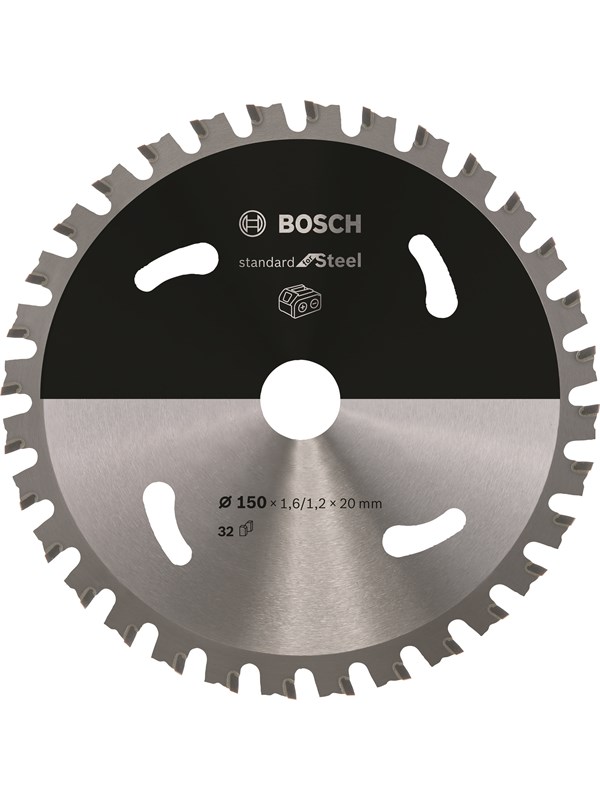 Bosch Standard for Steel -pyörösahanterä johdottomiin sahoihin 150 x 1,6 / 1,2 x 20 T32