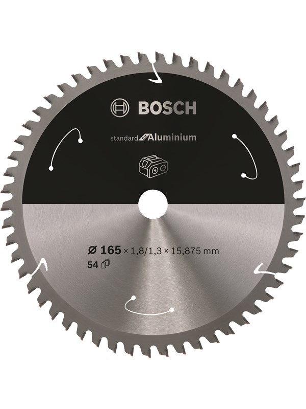 Bosch Standard for Aluminium -pyörösahanterä johdottomiin sahoihin 165 x 1,8 / 1,3 x 15,875 T54