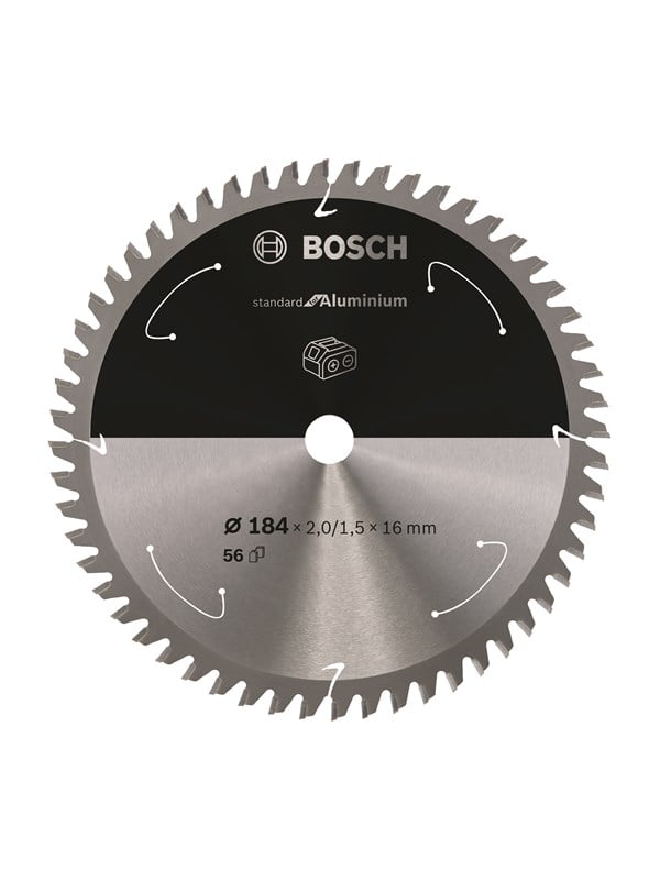 Bosch Standard for Aluminium -pyörösahanterä johdottomiin sahoihin 184 x 2 / 1,5 x 16 T56