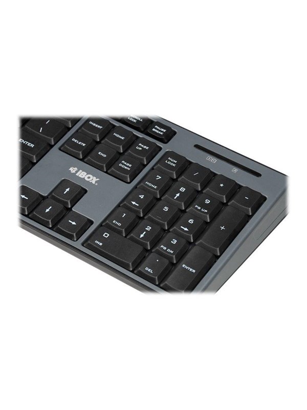 iBOX Desktop Kit Pro - keyboard and mouse set - black - Näppäimistö ja Hiirisetti - Musta