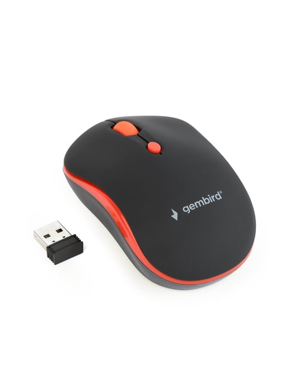 Gembird Wireless optical mouse 4B-03 - Hiiri - Optinen - 4 painiketta - Punainen