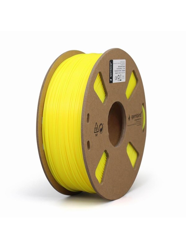 Gembird ABS filament - Fluoresoiva keltainen - 1.75mm ø - 1 kg