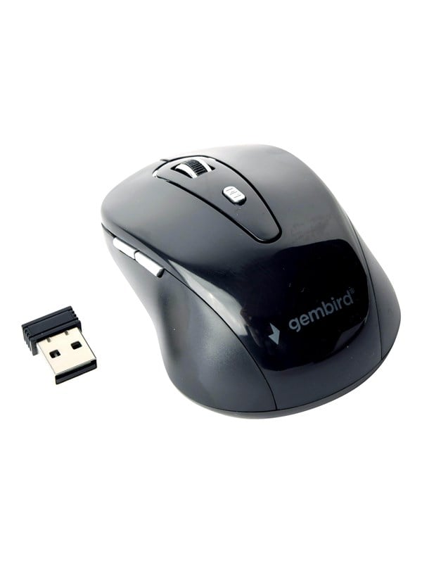 Gembird MUSW-6B-01 - mouse - 2.4 GHz - Musta - Hiiri - Optinen - 6 painiketta - Musta